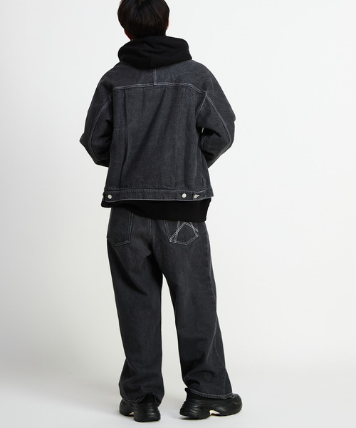 CONVERSE TOKYO（コンバーストウキョウ）の「WIDE DENIM PANTS (SET-UP)（デニムパンツ・レディース・サックスブルー/ブラック/インディゴブルー・SMALL/MEDIUM）」の11枚目の写真