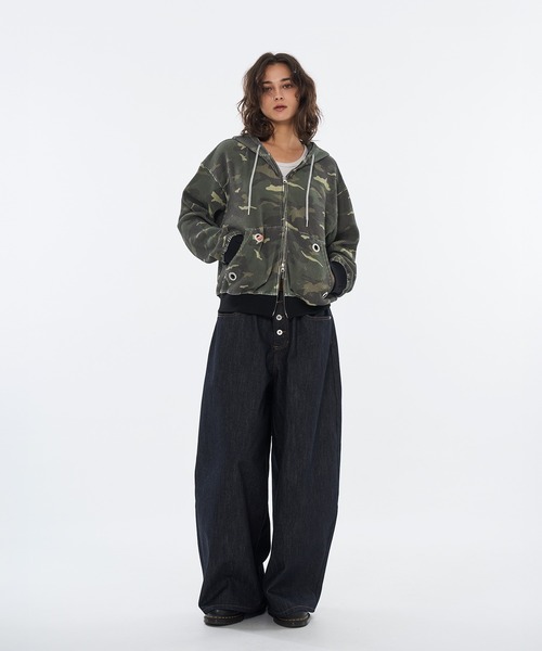 WISH FOR EVER（ウィッシュフォーエバー）の「ASSORT THERMAL EYELET DESIGN DOUBLE ZIP HOODIE / アソートサーマルアイレットデザインダブルジップフーディ（パーカー・メンズ・ベージュ/グリーン/レッド/その他・SMALL/MEDIUM/LARGE）」の22枚目の写真