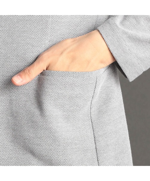 MONSIEUR NICOLE（ムッシュニコル）の「【ex/tra】ハニカムニット カットソージャケット（テーラードジャケット・メンズ・ブルー/ホワイト・MEDIUM/LARGE/X-LARGE）」の11枚目の写真