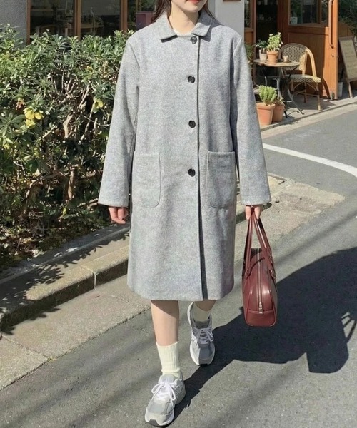 cammie(キャミー)の「コクーンコート(その他アウター・レディース・グレー/グレイッシュベージュ/ブラック・L/M)」の8枚目の写真
