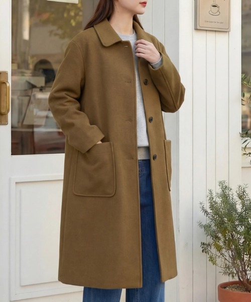 cammie(キャミー)の「コクーンコート(その他アウター・レディース・グレー/グレイッシュベージュ/ブラック・L/M)」の15枚目の写真