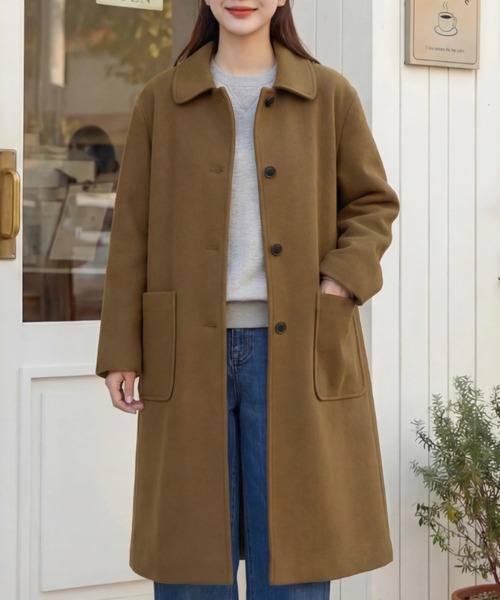 cammie(キャミー)の「コクーンコート(その他アウター・レディース・グレー/グレイッシュベージュ/ブラック・L/M)」の14枚目の写真