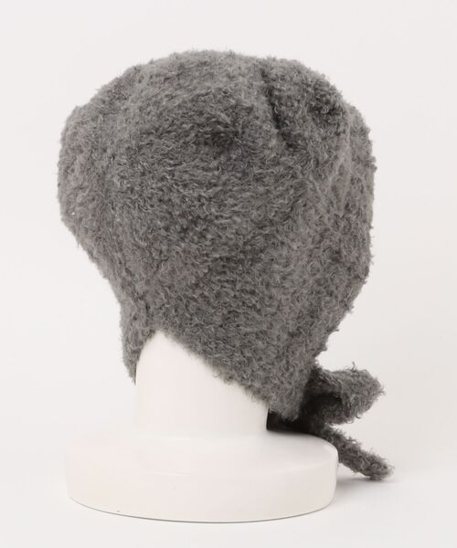 VIBGYOR Women（ヴィブジョー　ウィメン）の「【urge select】《アニマルシリーズ》くま耳 もこもこ ニット帽/ニットキャップ（ニットキャップ/ビーニー・レディース・ブラック/チャコール/ベージュ/ホワイト/ブラウン・FREE）」の7枚目の写真