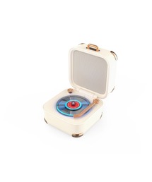 Toysrus(トイザラス)のレコードプレーヤー型スピーカー ホワイト(インテリア雑貨)