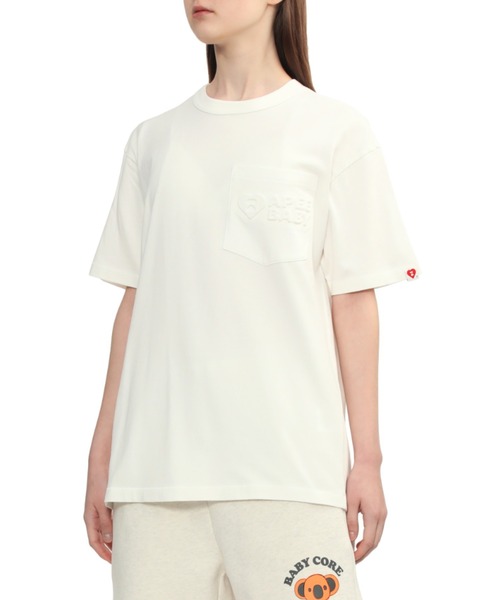 A BATHING APE（アベイシングエイプ）の「SHORT SLEEVES POCKET TEE（Tシャツ/カットソー・レディース・レッド/アイボリー/ブラック・FREE）」の7枚目の写真
