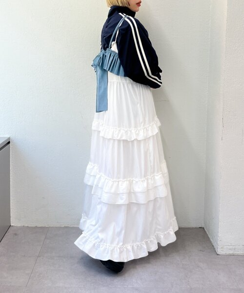 w closet（ダブルクローゼット）の「ふりふりビスチェ（キャミソール・レディース・ブラック/ブルー・FREE）」の20枚目の写真