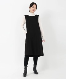 STRAWBERRY-FIELDS | メランジツイード_前後2wayジャンパースカート(ワンピース)