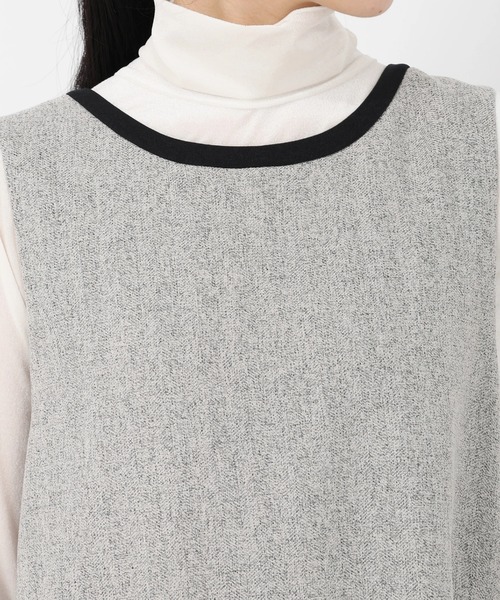 STRAWBERRY-FIELDS(ストロベリーフィールズ)の「メランジツイード_前後2wayジャンパースカート(ワンピース・レディース・アイボリー/ブラック・2)」の7枚目の写真