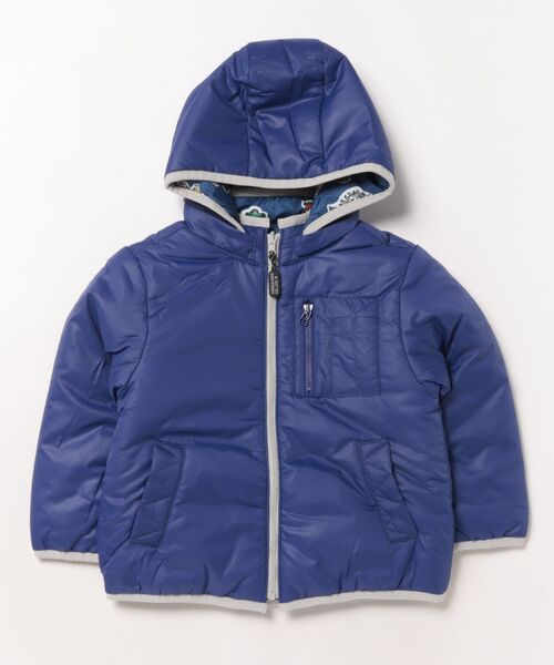 HAKKA KIDS（ハッカキッズ）の「ロンドンボーダープリントリバーシブルブルゾン（ブルゾン・キッズ・ブルー/レッド・110cm/120cm/130cm/100cm）」の2枚目の写真