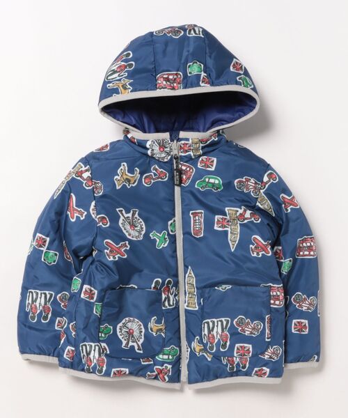 HAKKA KIDS（ハッカキッズ）の「ロンドンボーダープリントリバーシブルブルゾン（ブルゾン・キッズ・ブルー/レッド・110cm/120cm/130cm/100cm）」の4枚目の写真
