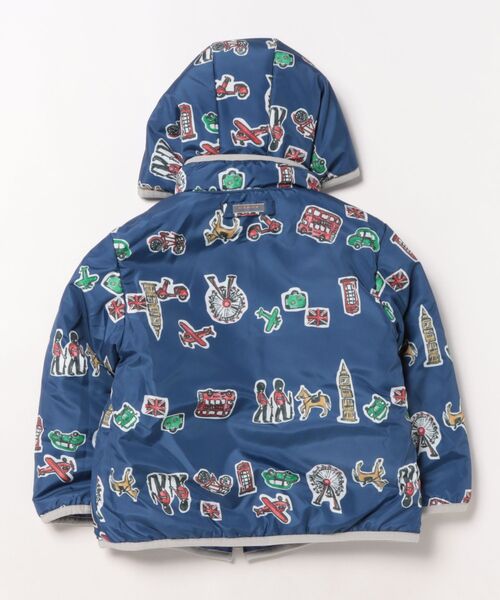 HAKKA KIDS（ハッカキッズ）の「ロンドンボーダープリントリバーシブルブルゾン（ブルゾン・キッズ・ブルー/レッド・110cm/120cm/130cm/100cm）」の5枚目の写真