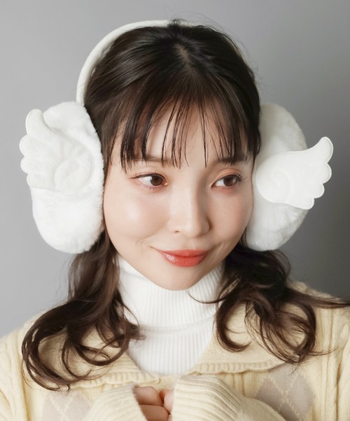 ホワイトファー耳あて・イヤーマフ Amazon.co.jp: イヤーマフ 防寒 耳あて 女性のフェイクファー