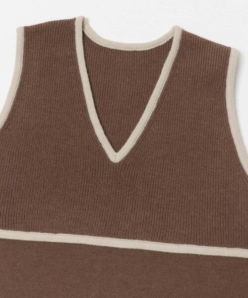 ITEMS URBANRESEARCH（アイテムズ アーバンリサーチ）の「パイピングニットジャンパースカート（ジャンパースカート・レディース・ブラウン/ベージュ系その他・FREE）」の13枚目の写真