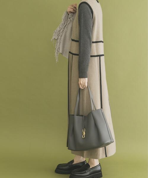 ITEMS URBANRESEARCH（アイテムズ アーバンリサーチ）の「パイピングニットジャンパースカート（ジャンパースカート・レディース・ブラウン/ベージュ系その他・FREE）」の7枚目の写真