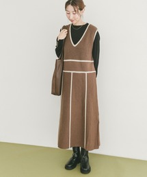 ITEMS URBANRESEARCH | パイピングニットジャンパースカート(ジャンパースカート)