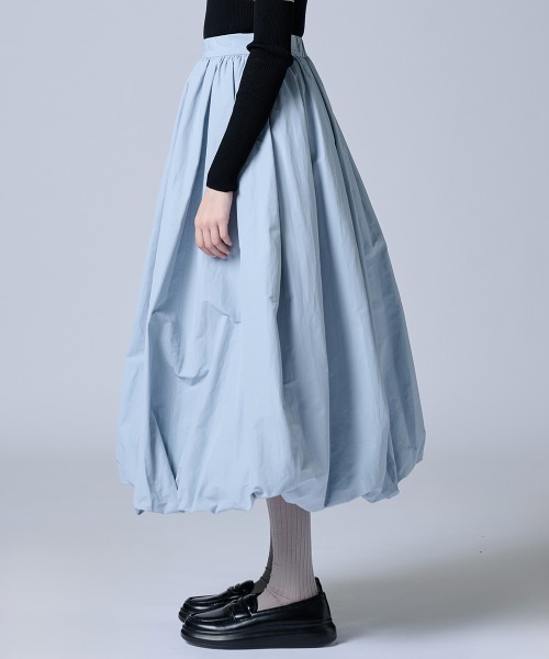 DOUBLE STANDARD CLOTHING（ダブルスタンダードクロージング）の「バルーンミディアムスカート（スカート・レディース・ブラック/ブルー・38/36）」の3枚目の写真