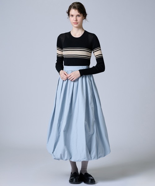 DOUBLE STANDARD CLOTHING（ダブルスタンダードクロージング）の「バルーンミディアムスカート（スカート・レディース・ブラック/ブルー・38/36）」の12枚目の写真