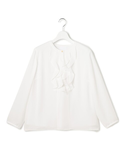 23区(ニジュウサンク)の「ジョーゼットフリル ブラウス(シャツ/ブラウス・レディース・ホワイト系・44)」の5枚目の写真