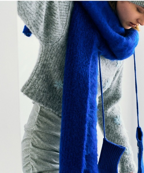 emmi（エミ）の「フラワーエンブロイダリーニットトップス（ニット/セーター・レディース・オフホワイト/グレー/イエロー・F）」の7枚目の写真