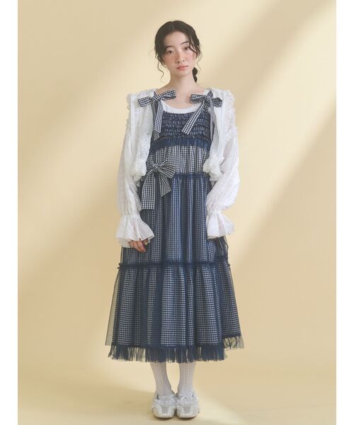 チュールリボンキャミワンピース（ワンピース）｜merry jenny（メリー