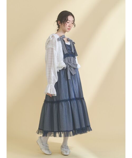 チュールリボンキャミワンピース（ワンピース）｜merry jenny（メリー