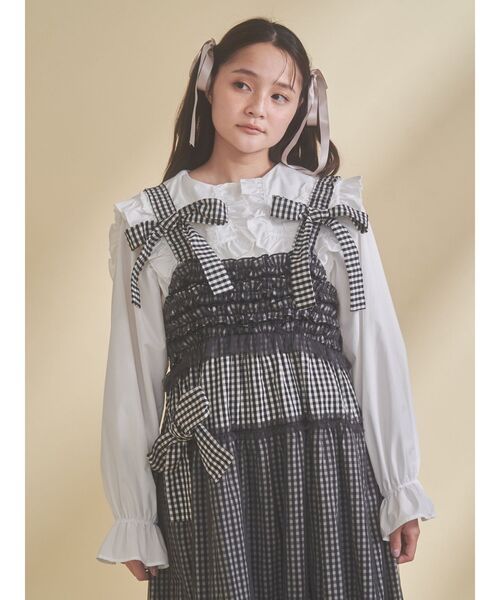 セール】チュールリボンキャミワンピース（ワンピース）｜merry jenny