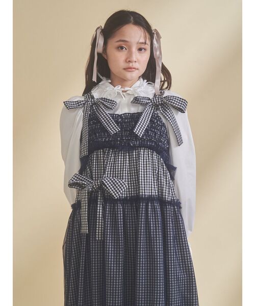 セール】チュールリボンキャミワンピース（ワンピース）｜merry jenny