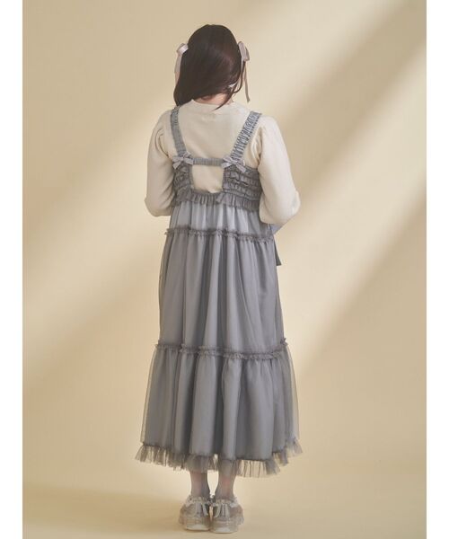 merry jenny(メリージェニー)の「チュールリボンキャミワンピース(ワンピース・レディース・ピンク/ネイビー/ブラック/ブルー・FREE)」の19枚目の写真