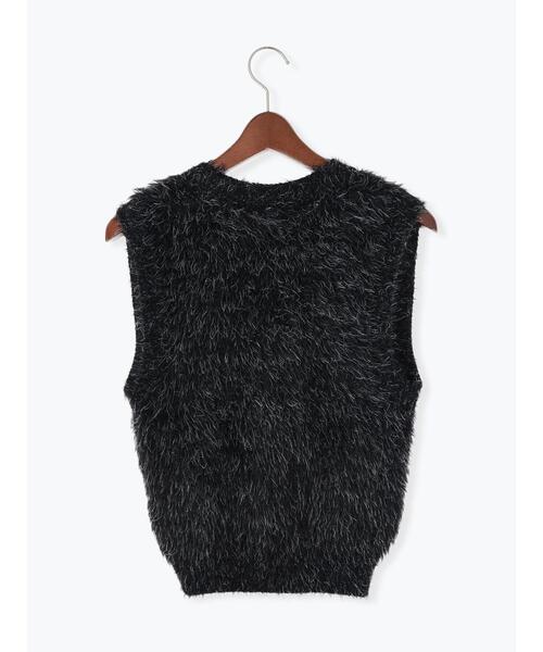 Te chichi（テチチ）の「シャギーヤーンVネックベスト（ベスト・レディース・グレー/ブラック/モカ・F）」の19枚目の写真