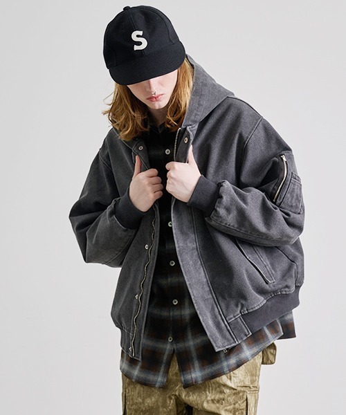 Revo. ヘビーキャンバスツイル N2-B パデッド フードブルゾン