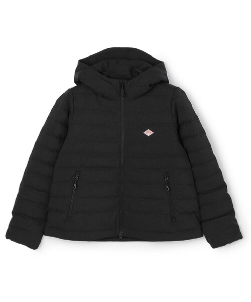 WOMEN'S WOOL LIKE POLYESTER MIDDLE DOWN HOODED JACKET（ダウン