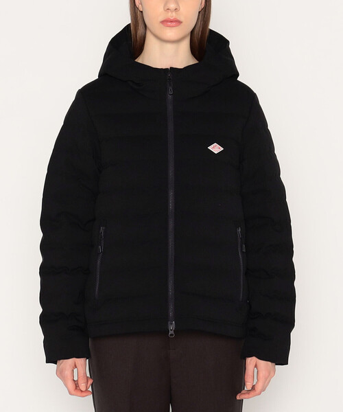 DANTON(ダントン)の「WOMEN'S WOOL LIKE POLYESTER MIDDLE DOWN HOODED JACKET(ダウンジャケット/コート・レディース・チャコール/ネイビー・XS/S/M)」の3枚目の写真
