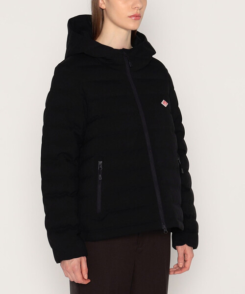 DANTON(ダントン)の「WOMEN'S WOOL LIKE POLYESTER MIDDLE DOWN HOODED JACKET(ダウンジャケット/コート・レディース・チャコール/ネイビー・XS/S/M)」の4枚目の写真