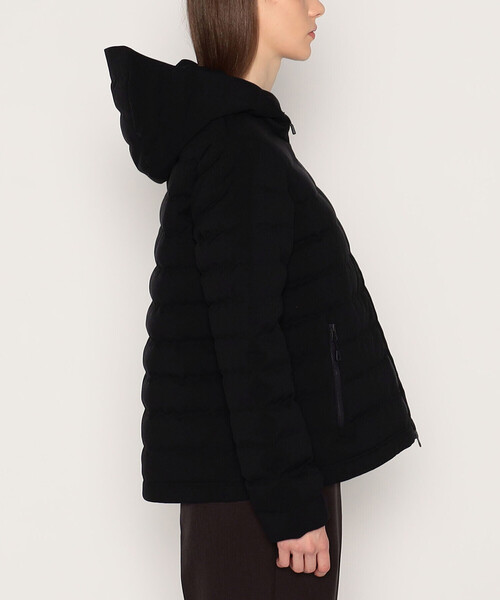 WOMEN'S WOOL LIKE POLYESTER MIDDLE DOWN HOODED JACKET（ダウン