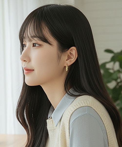 Burner(バーナー)の「【Sonu jewelry(ソヌジュエリー)】シンプルノーブルフック ピアス oku-pierce-3-6【RBTS】(ピアス(両耳用)・レディース・ゴールド/シルバー・FREE)」の3枚目の写真