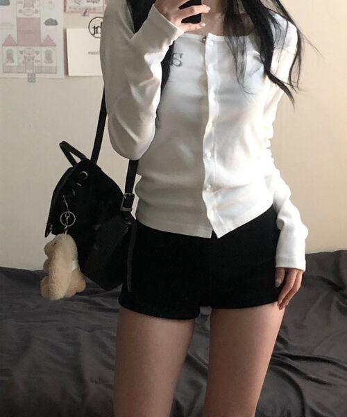 CRANK（クランク）の「ニットマイクロショーツ_ブラック（その他パンツ・レディース・その他・FREE）」の6枚目の写真