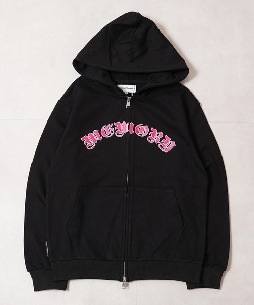 #MEMORY（メモリー）の「【MEMORY】ヘビーウェイト オールドイングリッシュ ダブルZIPパーカー / Old English Double-Zip Hoodie（パーカー・メンズ・ブラック系1/ブラック系2・S/M/L）」の13枚目の写真