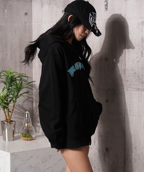 #MEMORY（メモリー）の「【MEMORY】ヘビーウェイト オールドイングリッシュ ダブルZIPパーカー / Old English Double-Zip Hoodie（パーカー・メンズ・ブラック系1/ブラック系2・S/M/L）」の11枚目の写真
