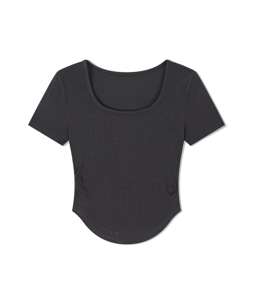 MOAA(モア)の「スクープソフトトップ(チャコール)(Tシャツ/カットソー・レディース・その他・SMALL/MEDIUM)」の1枚目の写真