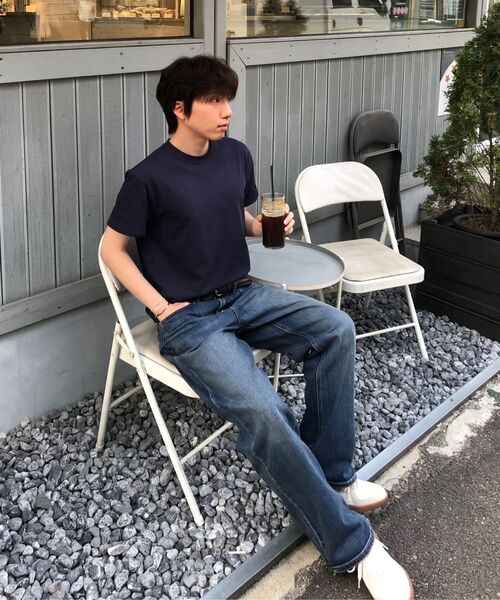 MUSINSA STANDARD（ムシンサスタンダード）の「[クールタンダード] ワイドデニムパンツ [ミディアムインディゴ]（デニムパンツ・メンズ・その他・30/26/27/28/29/31/32/33/34/36/38/40/42）」の9枚目の写真