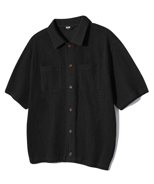 Oversize fit крошечная сетка карбоновая полуприлегающая футболка с коротким рукавом (черная)