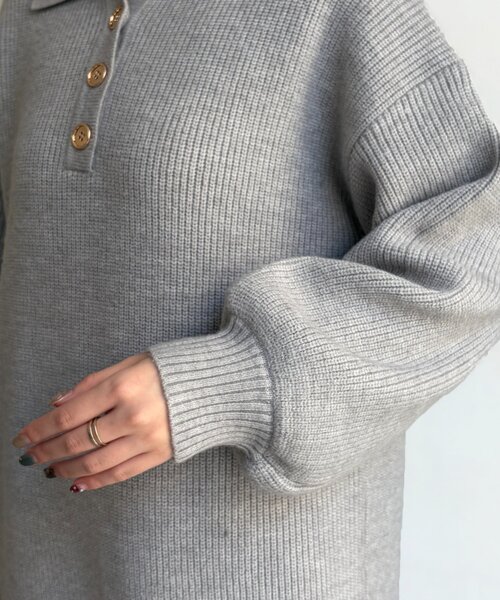 Chez toi（シェトワ）の「襟付ニットワンピース（ワンピース）」 - WEAR
