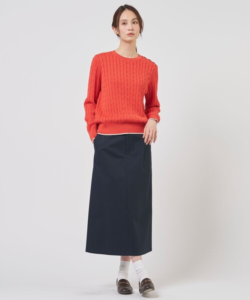 J.PRESS(ジェイプレス)の「チノストレッチ ナロー スカート(スカート・レディース・ベージュ系/ネイビー系・T17/T15/T13)」の19枚目の写真