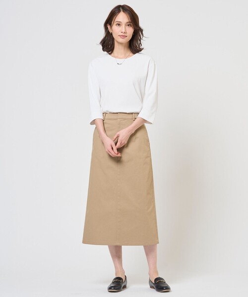 J.PRESS(ジェイプレス)の「チノストレッチ ナロー スカート(スカート・レディース・ベージュ系/ネイビー系・T17/T15/T13)」の12枚目の写真