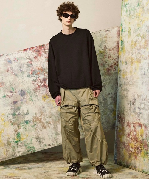 MAISON SPECIAL(メゾンスペシャル)の「《UNISEX》Premium Wool Prime-Over Crew Neck Sweat/プレミアムウールプライムオーバークルーネックスウェット【MAISON SPECIAL/メゾンスペシャル】■セットアップ対応■(スウェット・メンズ・ブラック/バーガンディー・0/1/2)」の3枚目の写真
