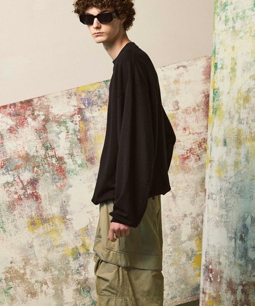 MAISON SPECIAL(メゾンスペシャル)の「《UNISEX》Premium Wool Prime-Over Crew Neck Sweat/プレミアムウールプライムオーバークルーネックスウェット【MAISON SPECIAL/メゾンスペシャル】■セットアップ対応■(スウェット・メンズ・ブラック/バーガンディー・0/1/2)」の5枚目の写真