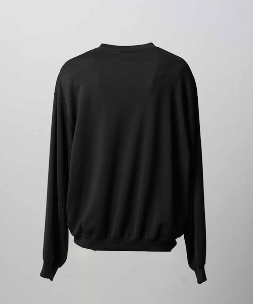 MAISON SPECIAL(メゾンスペシャル)の「《UNISEX》Premium Wool Prime-Over Crew Neck Sweat/プレミアムウールプライムオーバークルーネックスウェット【MAISON SPECIAL/メゾンスペシャル】■セットアップ対応■(スウェット・メンズ・ブラック/バーガンディー・0/1/2)」の9枚目の写真