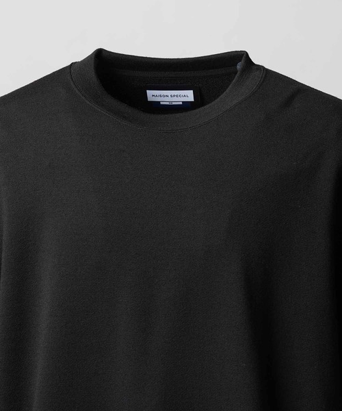 MAISON SPECIAL(メゾンスペシャル)の「《UNISEX》Premium Wool Prime-Over Crew Neck Sweat/プレミアムウールプライムオーバークルーネックスウェット【MAISON SPECIAL/メゾンスペシャル】■セットアップ対応■(スウェット・メンズ・ブラック/バーガンディー・0/1/2)」の10枚目の写真