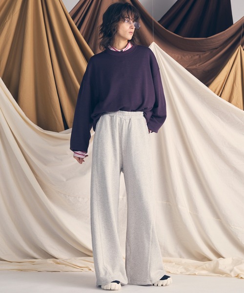 MAISON SPECIAL(メゾンスペシャル)の「《UNISEX》Premium Wool Prime-Over Crew Neck Sweat/プレミアムウールプライムオーバークルーネックスウェット【MAISON SPECIAL/メゾンスペシャル】■セットアップ対応■(スウェット・メンズ・ブラック/バーガンディー・0/1/2)」の12枚目の写真