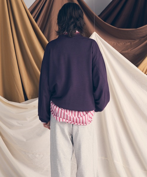 MAISON SPECIAL(メゾンスペシャル)の「《UNISEX》Premium Wool Prime-Over Crew Neck Sweat/プレミアムウールプライムオーバークルーネックスウェット【MAISON SPECIAL/メゾンスペシャル】■セットアップ対応■(スウェット・メンズ・ブラック/バーガンディー・0/1/2)」の16枚目の写真